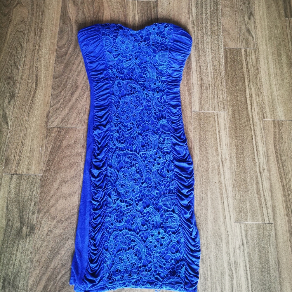 Royal blue mini dress